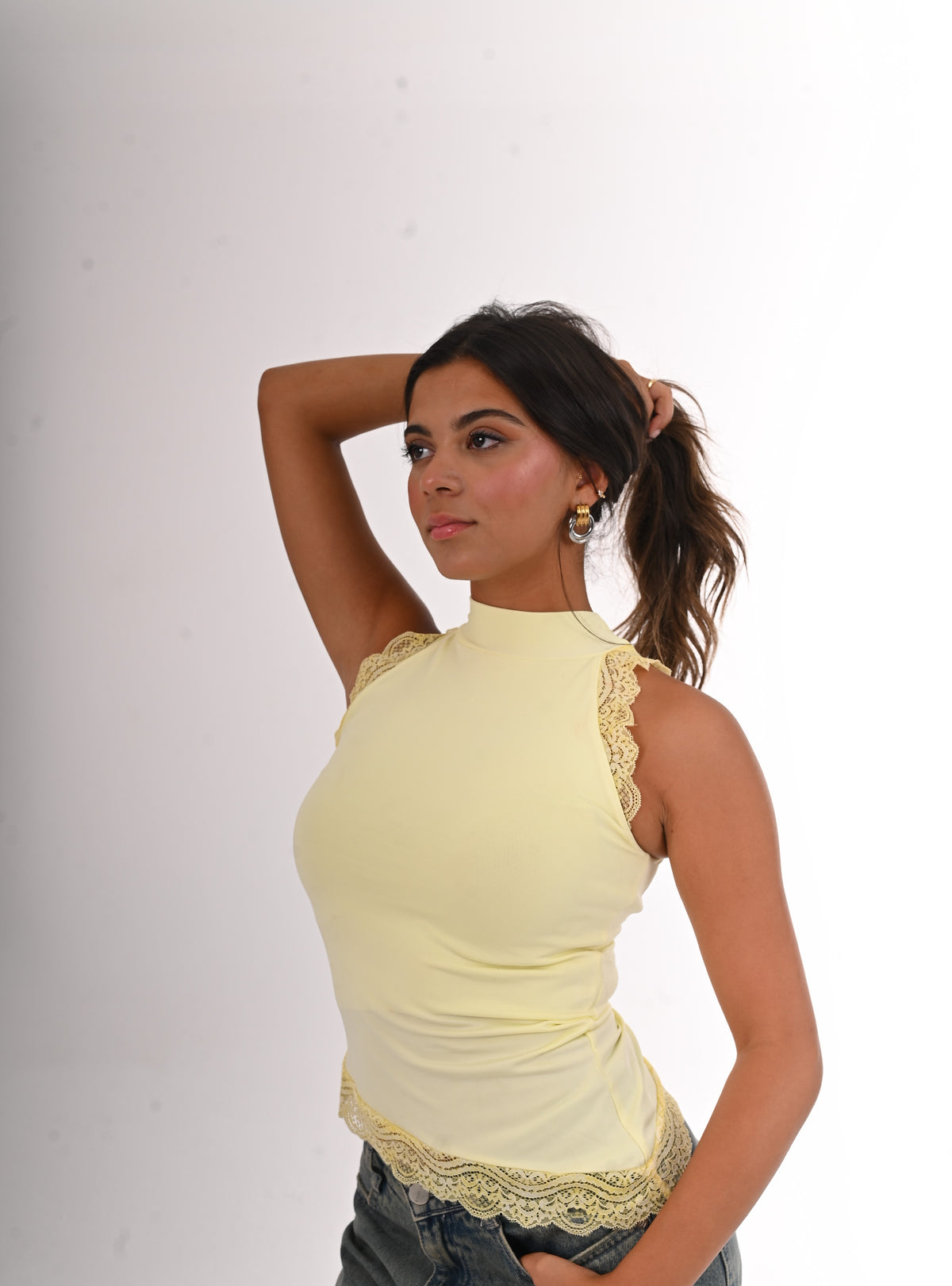 Asymmetric Lace Top