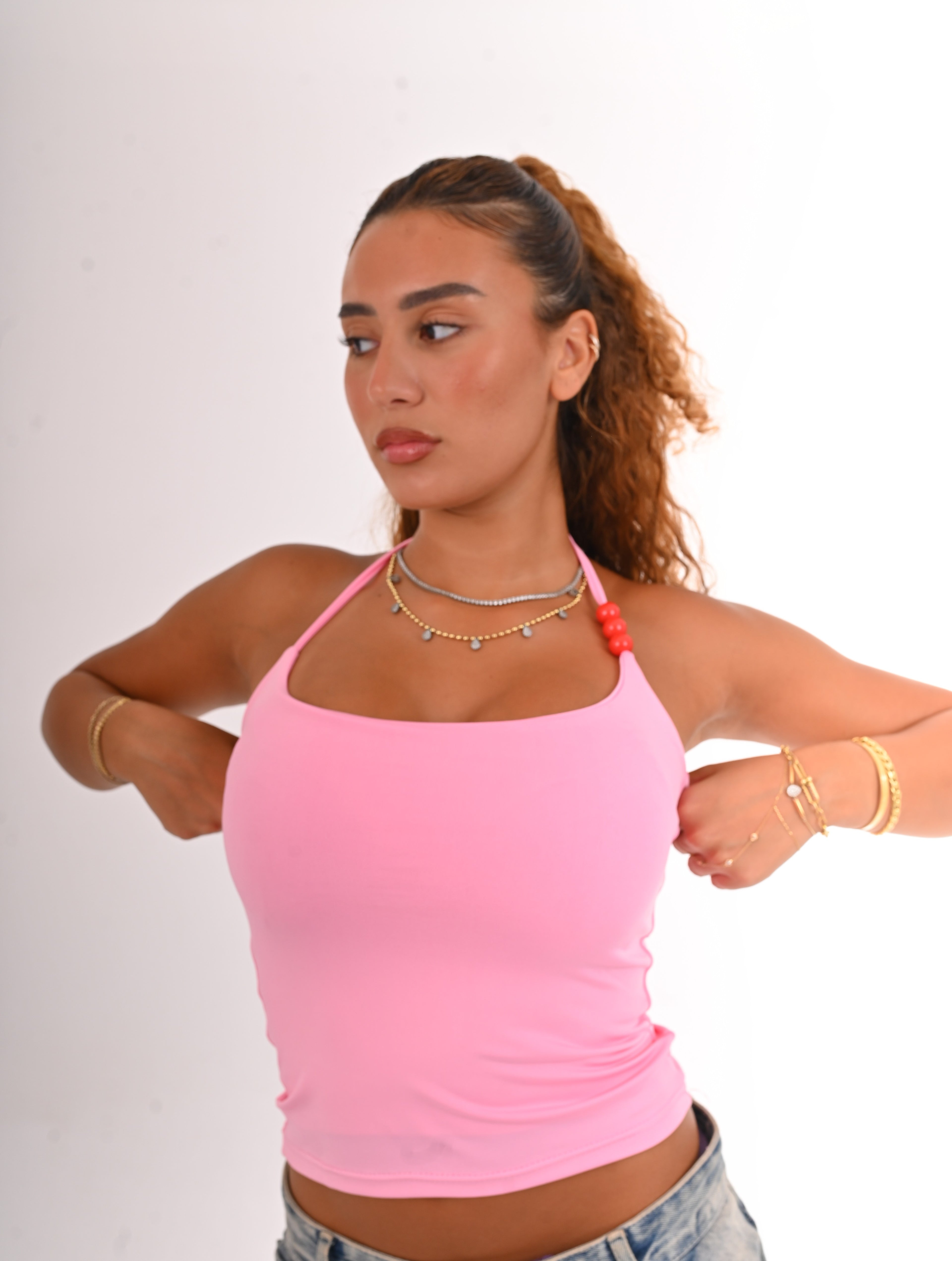 Beaded Halter Top