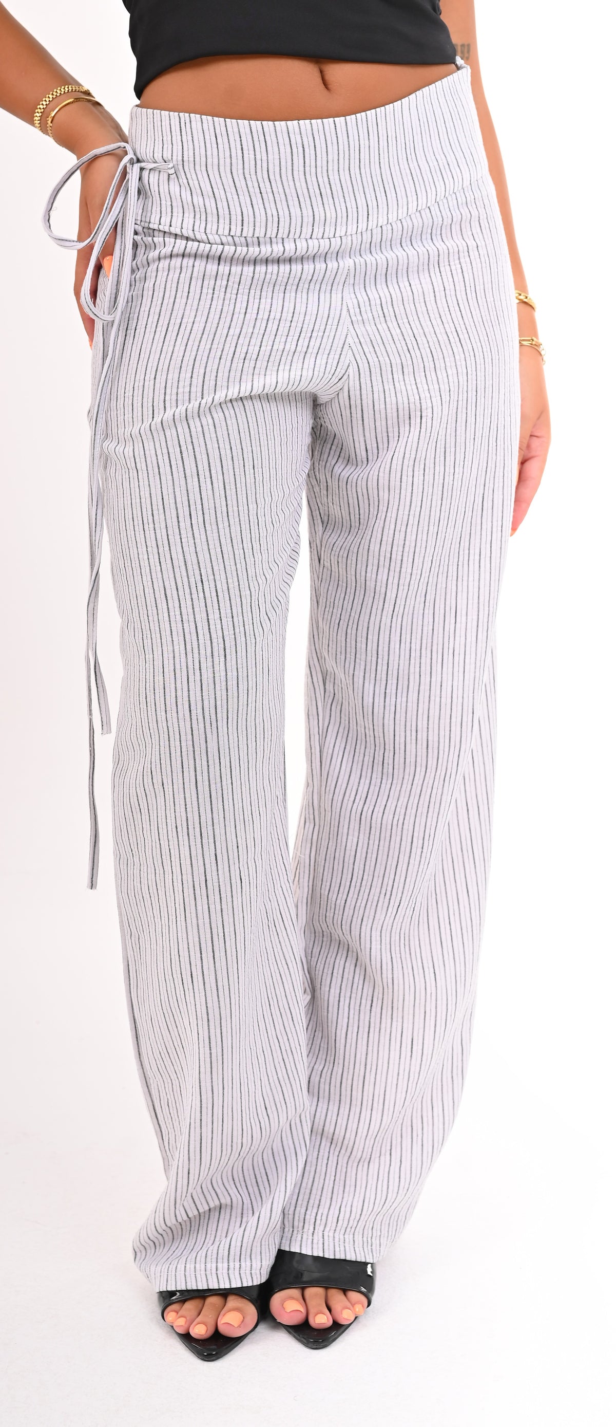 Tie Striped Pants