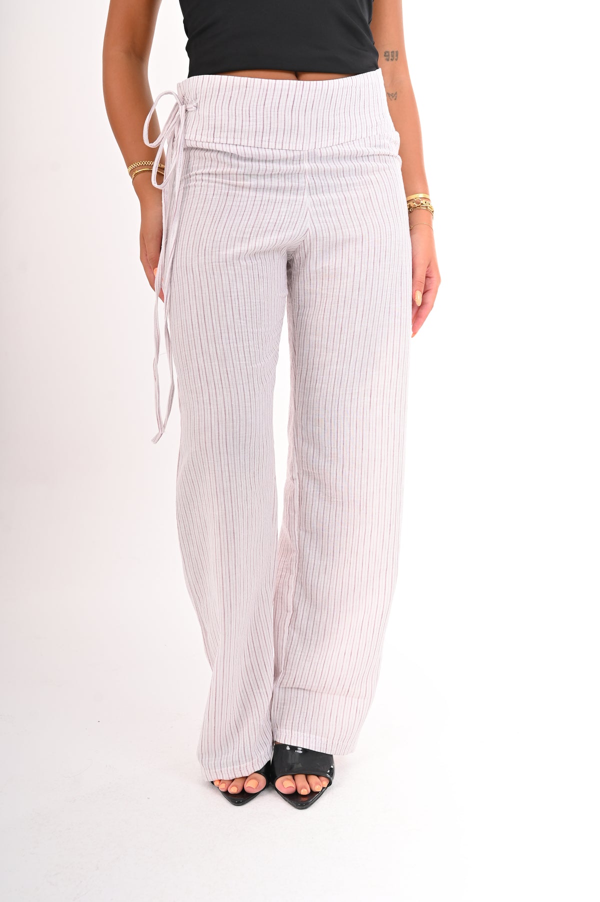 Tie Striped Pants