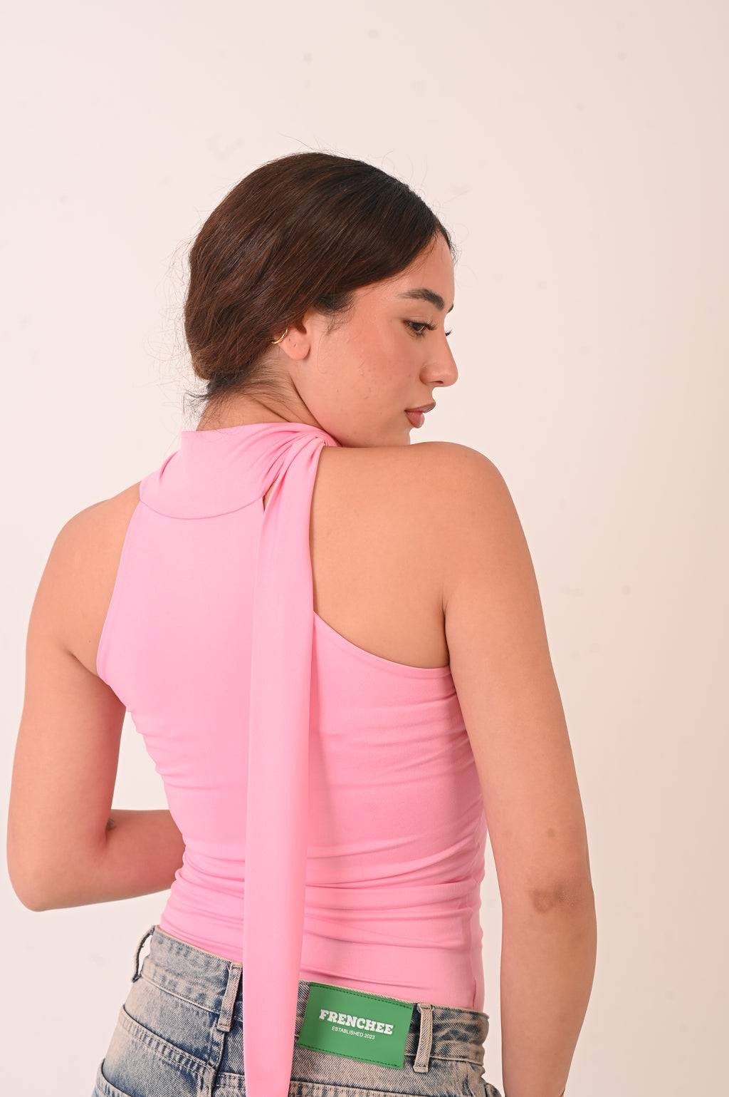 Halter Ribbon Neck - Pink