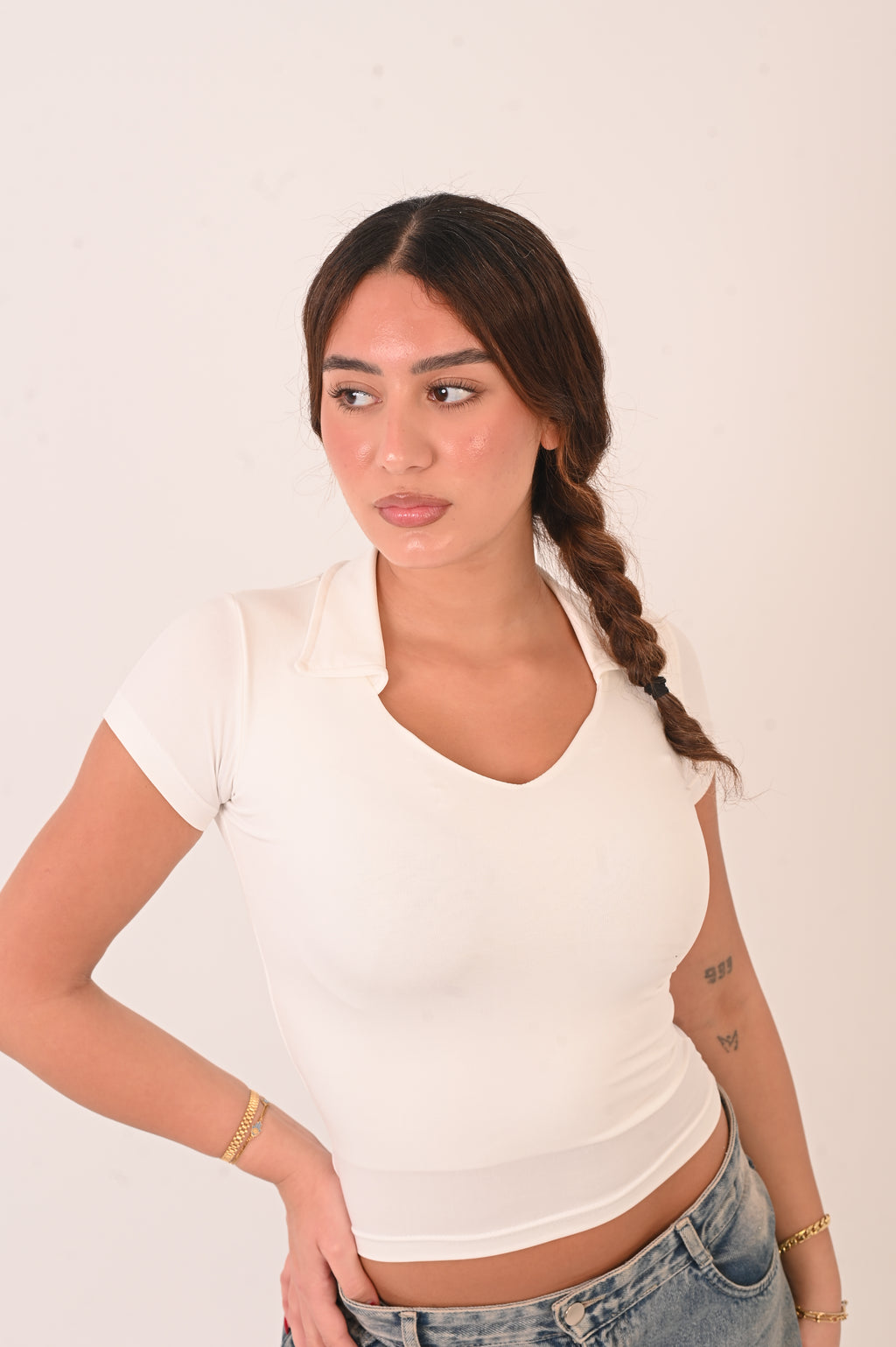 Polo Neck - White