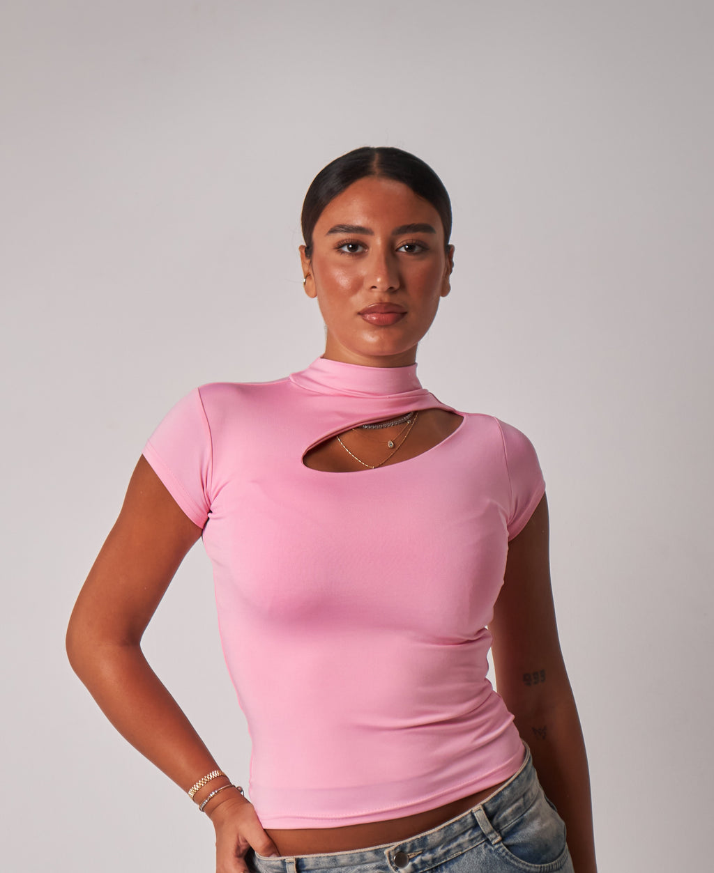 Cut-Out Top / Pink