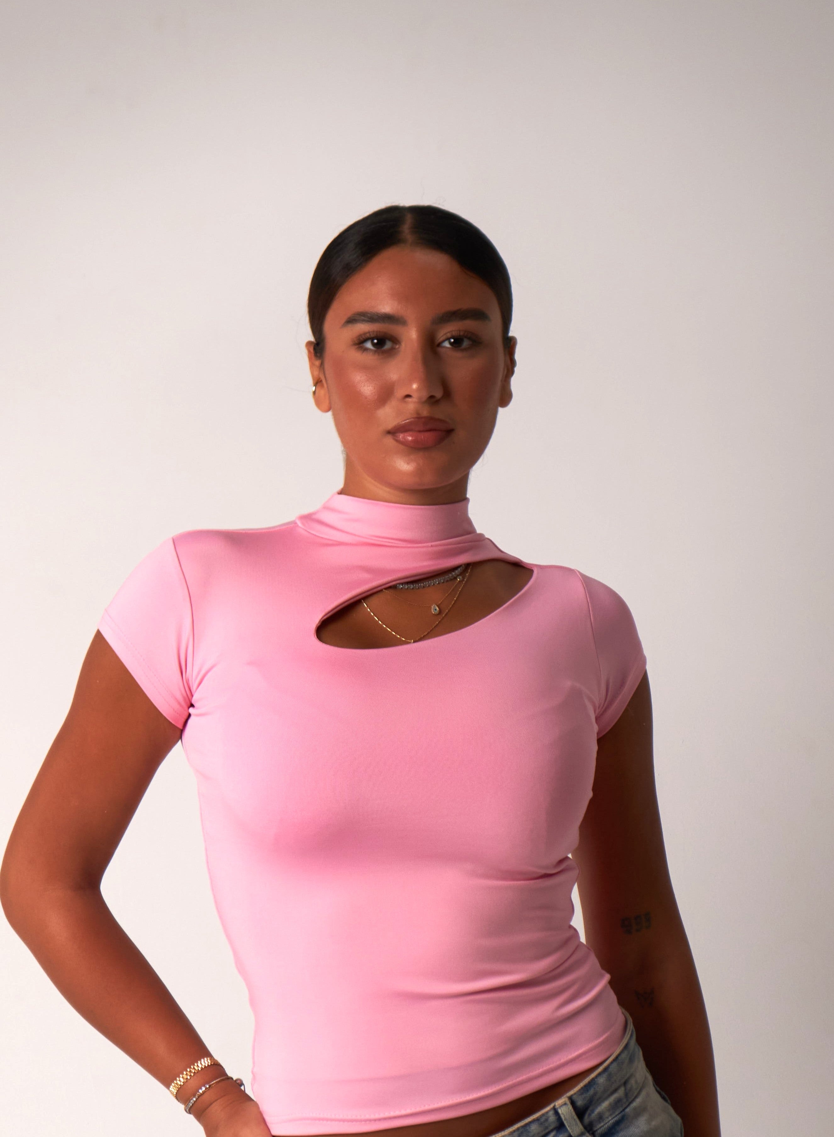 Cut-Out Top / Pink