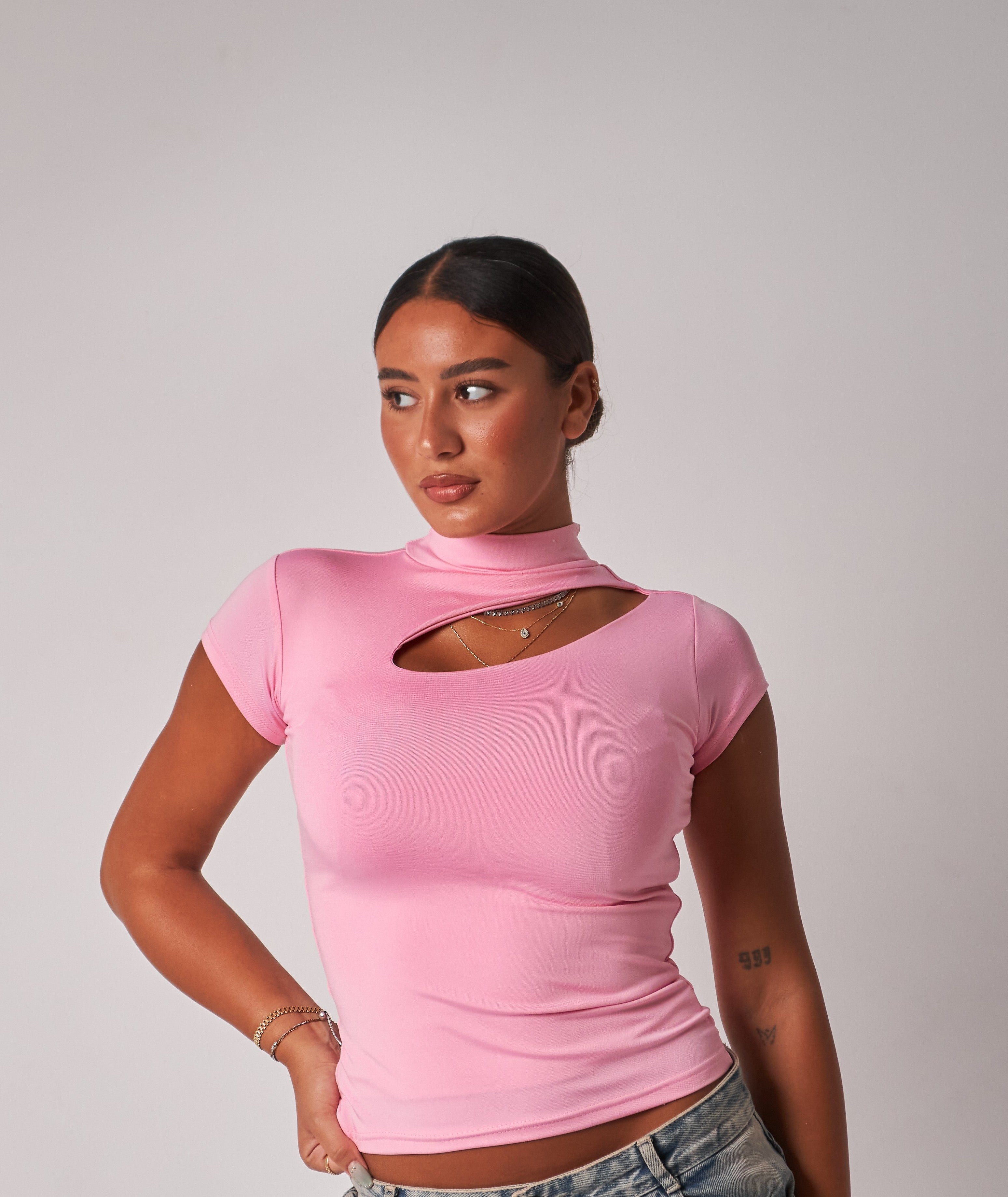 Cut-Out Top / Pink