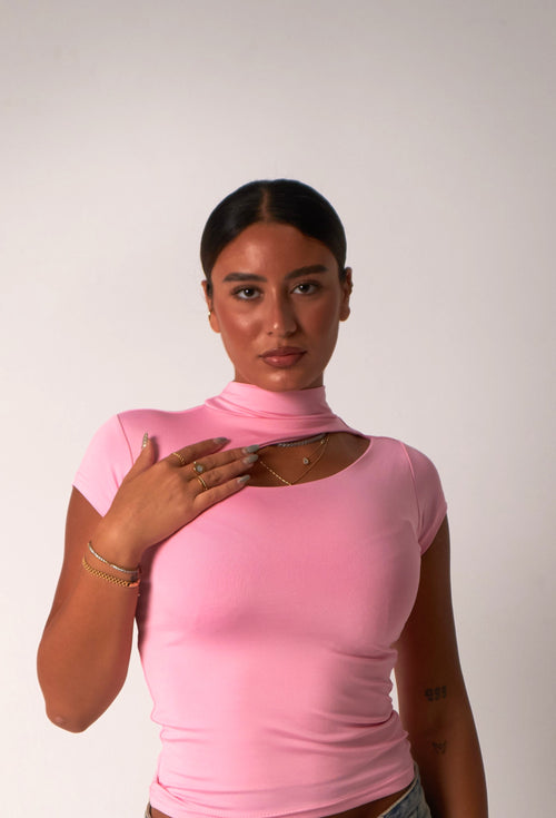 Cut-Out Top / Pink