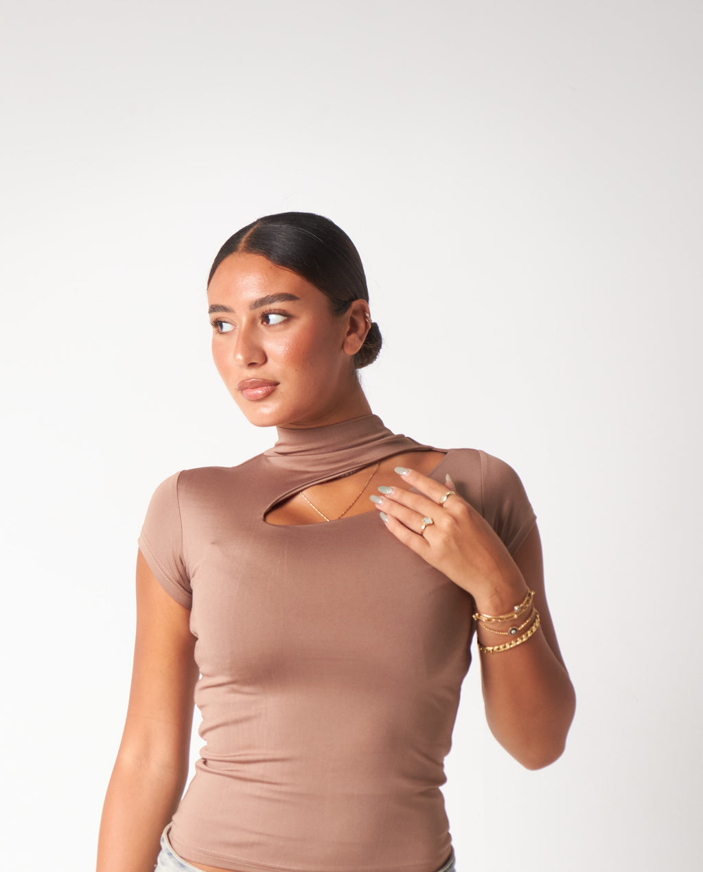 Cut-Out Top / Brown