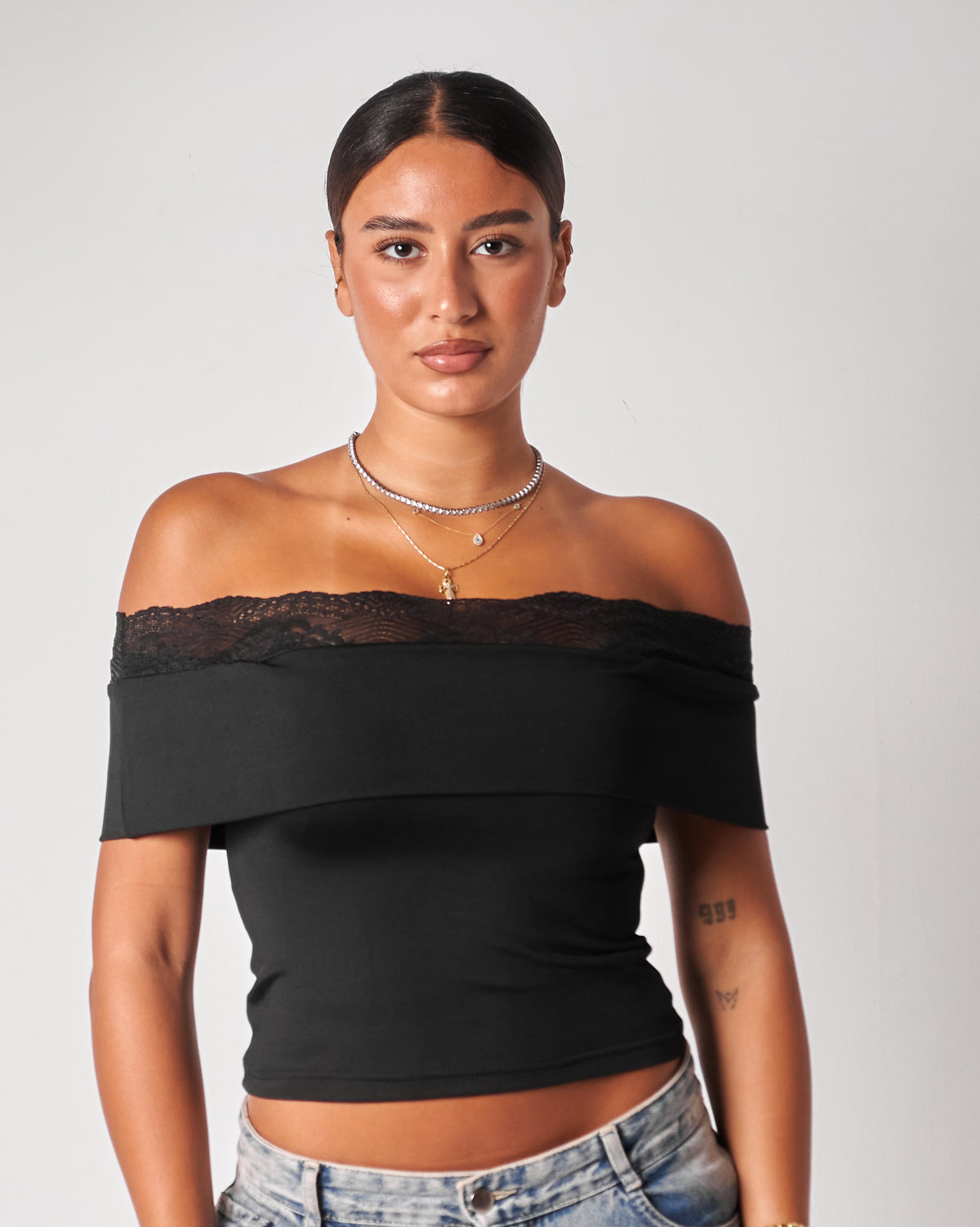 Off-Shoulder Lace Top